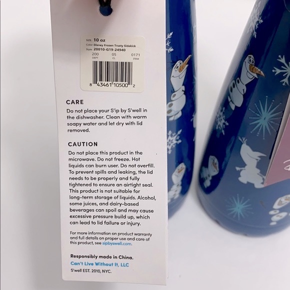 Sip by Swell  Olaf play print 10oz bottles - Picture 7 of 8